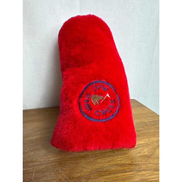 Vintage Bear Creek Golf Club Course Dallas Texas Head Cover DFW 3 Wood GUC - Picture 2 of 5